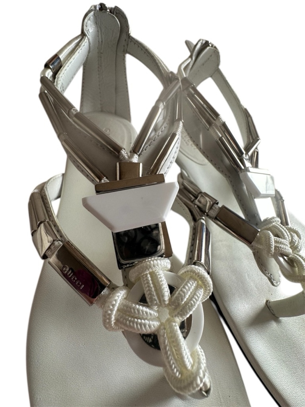 Gucci  T-Strap Knot thong Sandals sz. 38 - Picture 10 of 13